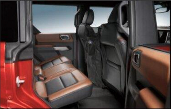 Tan and Black Leather Backseat Interior